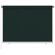 Greatstore Venkovní roleta 200 x 140 cm tmavě zelená HDPE