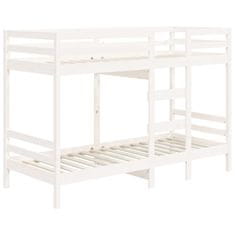 Vidaxl Patrová postel bílá 80 x 200 cm masivní borové dřevo