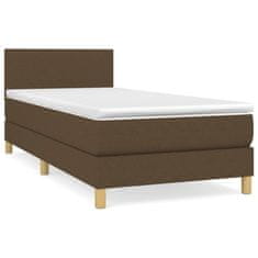 Petromila Box spring postel s matrací tmavě hnědá 90x200 cm textil