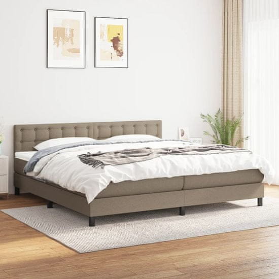 Petromila Box spring postel s matrací taupe 200x200 cm textil