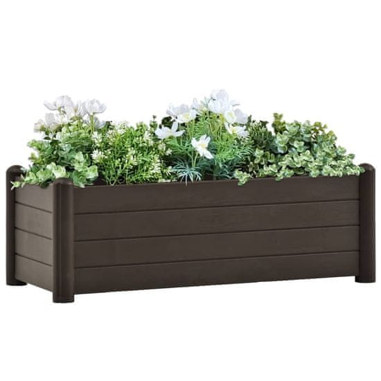 Vidaxl Vyvýšený záhon PP moka 100 x 43 x 35 cm