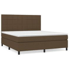 Petromila Box spring postel s matrací tmavě hnědá 180x200 cm textil