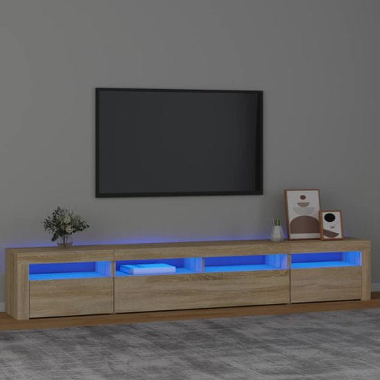 Vidaxl TV skříňka s LED osvětlením dub sonoma