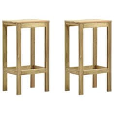 Vidaxl Zahradní stoličky 2 ks impregnované borové dřevo