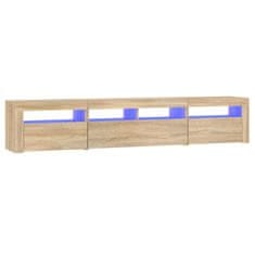 Vidaxl TV skříňka s LED osvětlením dub sonoma 210 x 35 x 40 cm