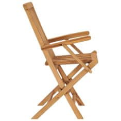 Greatstore Skládací zahradní židle 2 ks masivní teakové dřevo