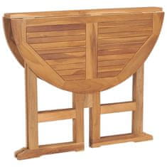 Greatstore Skládací zahradní jídelní stůl Ø 90 x 75 cm masivní teak