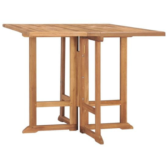 Greatstore Skládací zahradní jídelní stůl 90 x 90 x 75 cm masivní teak