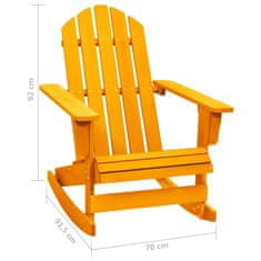 Greatstore Zahradní houpací křeslo Adirondack masivní jedlové dřevo oranžové