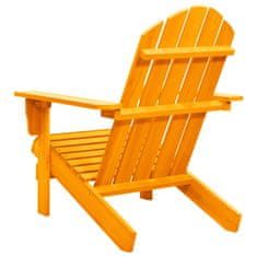 Greatstore Zahradní židle Adirondack masivní jedlové dřevo oranžové