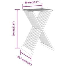 Vidaxl Skládací stolička 40 x 32,5 x 70 cm masivní teakové dřevo
