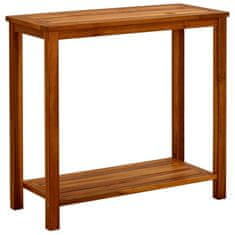Greatstore Zahradní konzolový stolek 80x35x75 cm masivní akáciové dřevo
