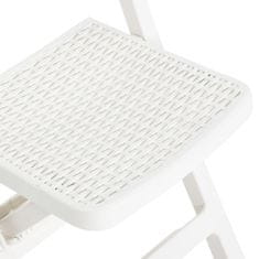 Greatstore Skládací zahradní židle 4 ks PP bílé