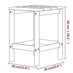 Greatstore Zahradní stolek Adirondack akvamarínový 38 x 38 x 46 cm HDPE