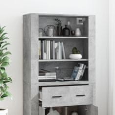 Greatstore Skříň highboard betonově šedá kompozitní dřevo