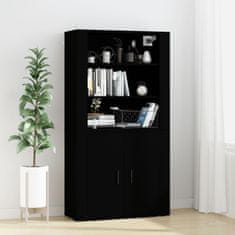 Greatstore Skříň highboard černá kompozitní dřevo