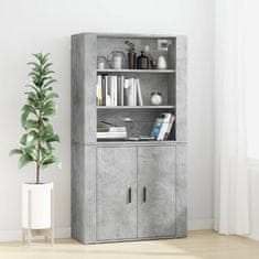 Greatstore Skříň highboard betonově šedá kompozitní dřevo