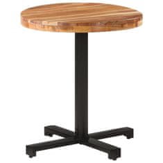 Greatstore Balkonový stolek kulatý Ø 70 x 75 cm masivní akáciové dřevo