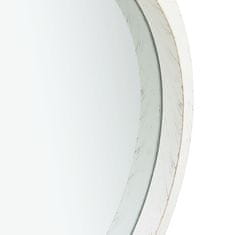 Vidaxl Nástěnné zrcadlo s popruhem 50 cm bílé