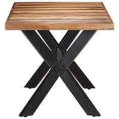 Vidaxl Jídelní stůl 160 x 80 x 75 cm masivní dřevo sheeshamový vzhled