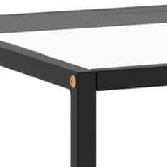 Greatstore Čajový stolek černý s tvrzeným sklem 100 x 50 x 35 cm
