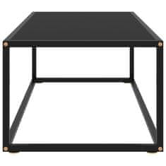 Vidaxl Konferenční stolek černý s černým sklem 100 x 50 x 35 cm