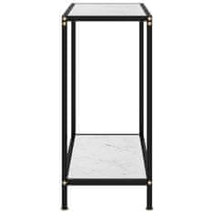 Vidaxl Konzolový stolek bílý 60 x 35 x 75 cm tvrzené sklo