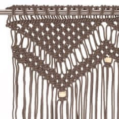 Greatstore Macramé závěs taupe 140 x 240 cm bavlna