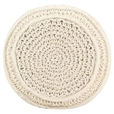 Vidaxl Ručně vyrobený sedací puf macramé 45 x 30 cm bavlna