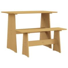 Greatstore Jídelní stůl s lavicí medově hnědý masivní borové dřevo