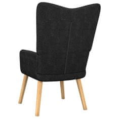 Vidaxl Relaxační židle se stoličkou 62 x 68,5 x 96 cm černá textil