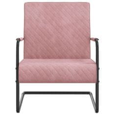 Vidaxl Konzolová židle růžová samet