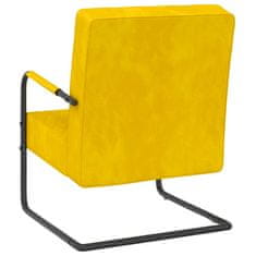 Vidaxl Konzolová židle hořčicově žlutá samet