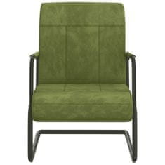 Vidaxl Konzolová židle světle zelená samet