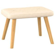Vidaxl Relaxační židle se stoličkou 62 x 68,5 x 96 cm krémová textil