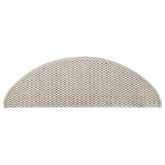 Vidaxl Samolepící nášlapy na schody vzhled sisal 15ks 65x21x4cm taupe