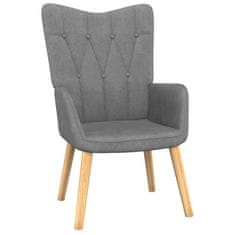 Vidaxl Relaxační židle se stoličkou 62 x 68,5 x 96 cm tmavě šedá textil