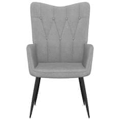 Vidaxl Relaxační židle 62 x 68,5 x 96 cm světle šedá textil
