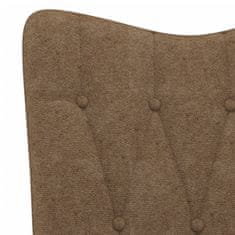 Greatstore Relaxační židle taupe textil