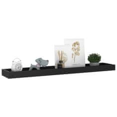 Greatstore Nástěnné police Loggia 4 ks černé 80 x 15 x 4 cm MDF