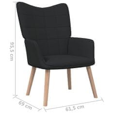 Vidaxl Relaxační židle 62 x 68,5 x 96 cm černá textil