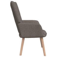 Vidaxl Relaxační židle se stoličkou 62 x 68,5 x 96 cm taupe textil