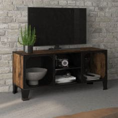 Vidaxl TV skříňka rustikální hnědá 105 x 36 x 47 cm kov a MDF