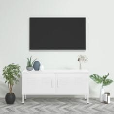 Vidaxl TV skříňka bílá 105 x 35 x 50 cm ocel