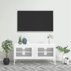 Vidaxl TV skříňka bílá 105 x 35 x 50 cm ocel