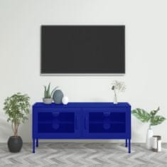 Vidaxl TV skříňka námořnicky modrá 105 x 35 x 50 cm ocel