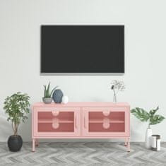 Vidaxl TV skříňka růžová 105 x 35 x 50 cm ocel