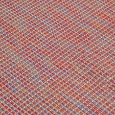 Vidaxl Venkovní koberec s plochou vazbou, 160x230 cm, červený
