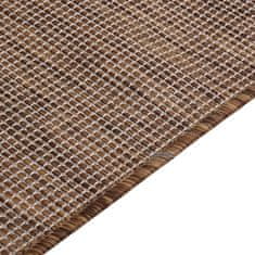 Greatstore Venkovní hladce tkaný koberec 160x230 cm hnědá