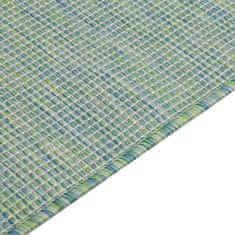 Vidaxl Venkovní koberec s plochou vazbou, 160x230 cm, tyrkysový